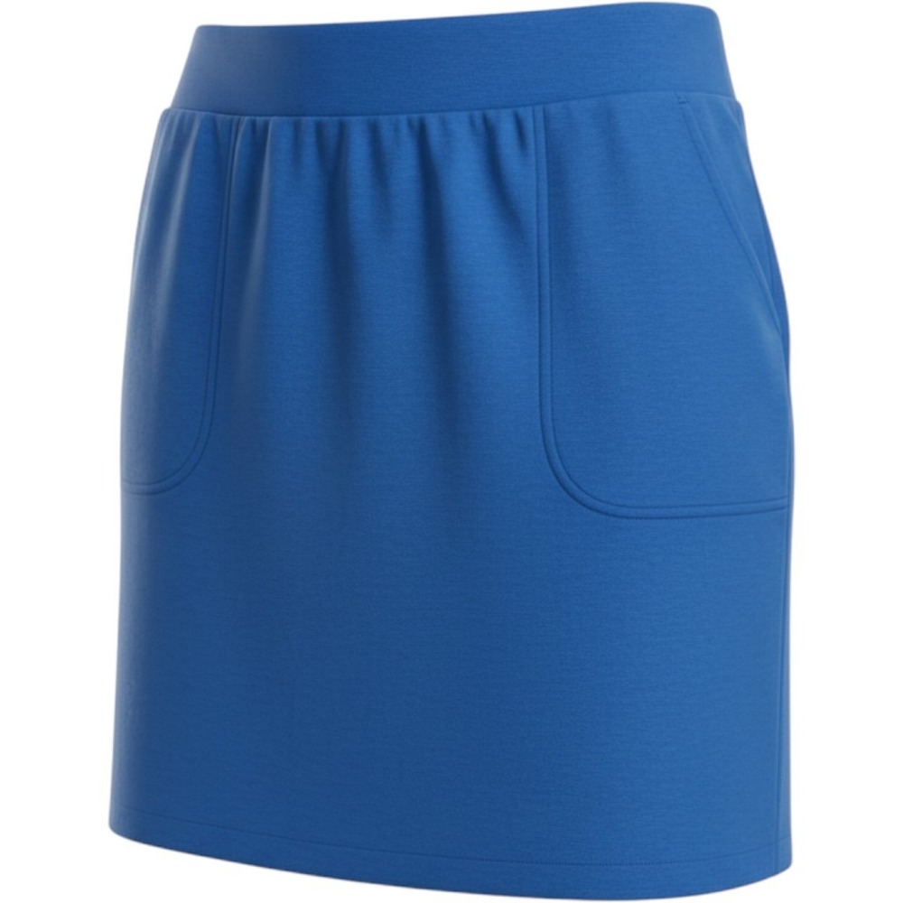 Croft & Barrow Womens Easy Knit Skort Blue Valen River Mid Rise Large NWT